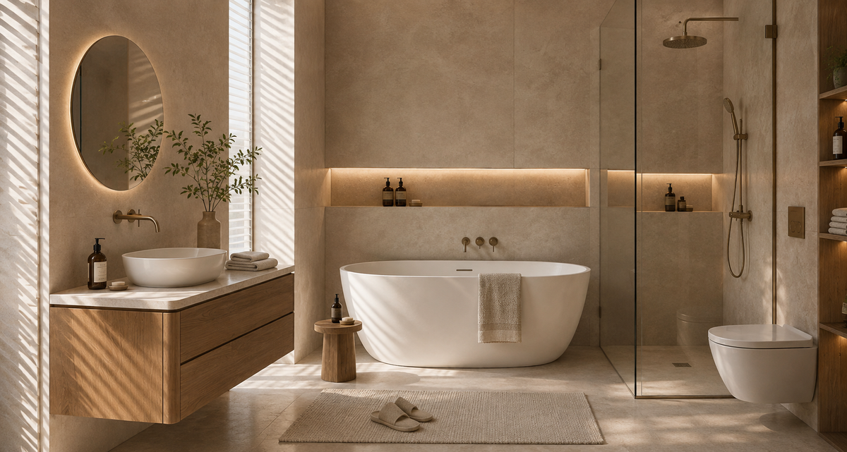 Banyomda banyo yaşam alanı