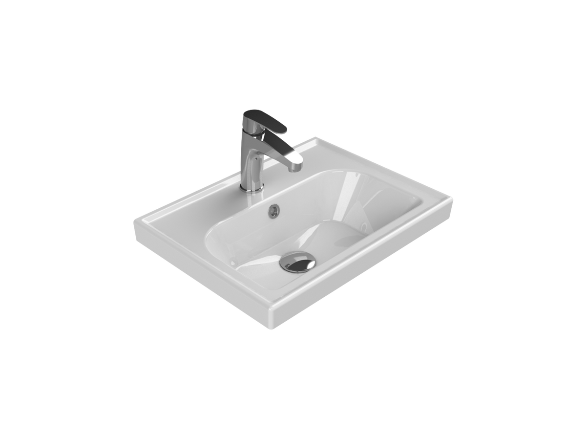 Frame Etajerli Lavabo 50x38 Cm Beyaz