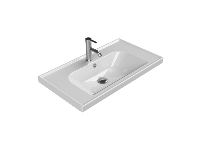 Frame Etajerli Lavabo 80x45 Cm Beyaz