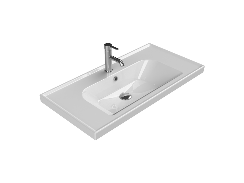 Frame Etajerli Lavabo 90x45 Cm Beyaz