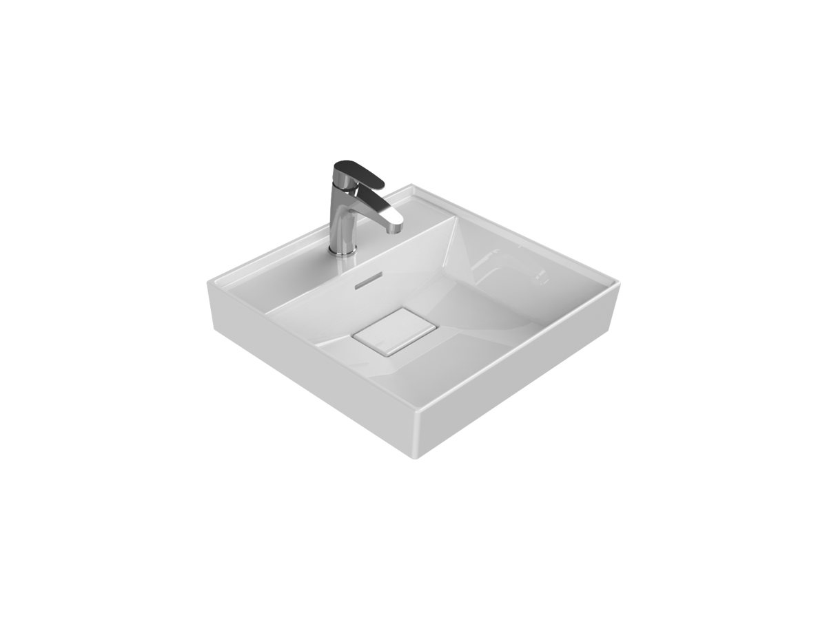 Sharp Etajerli Lavabo 48x48 Cm Beyaz