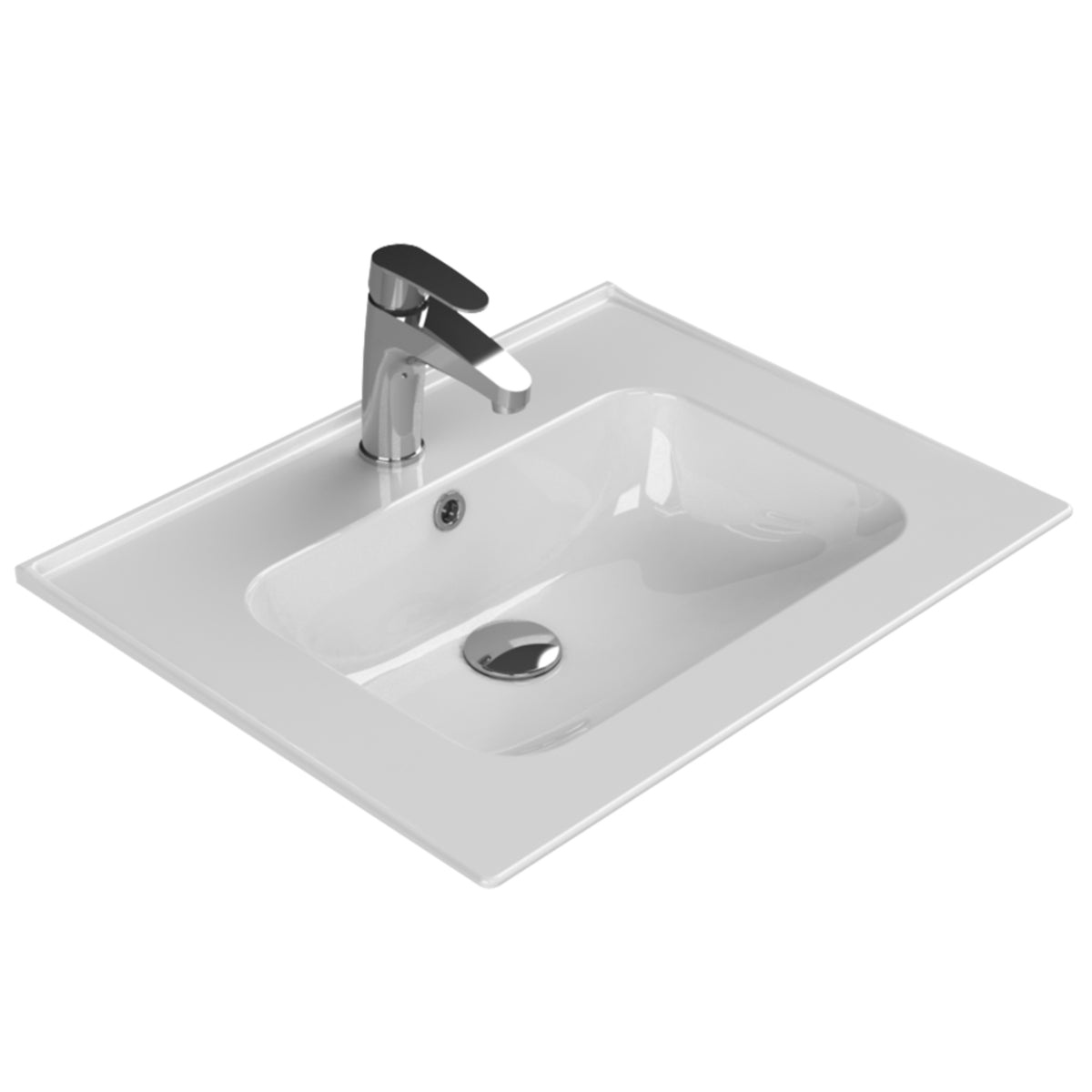 Blue Etajerli Lavabo 60x47 Cm Beyaz
