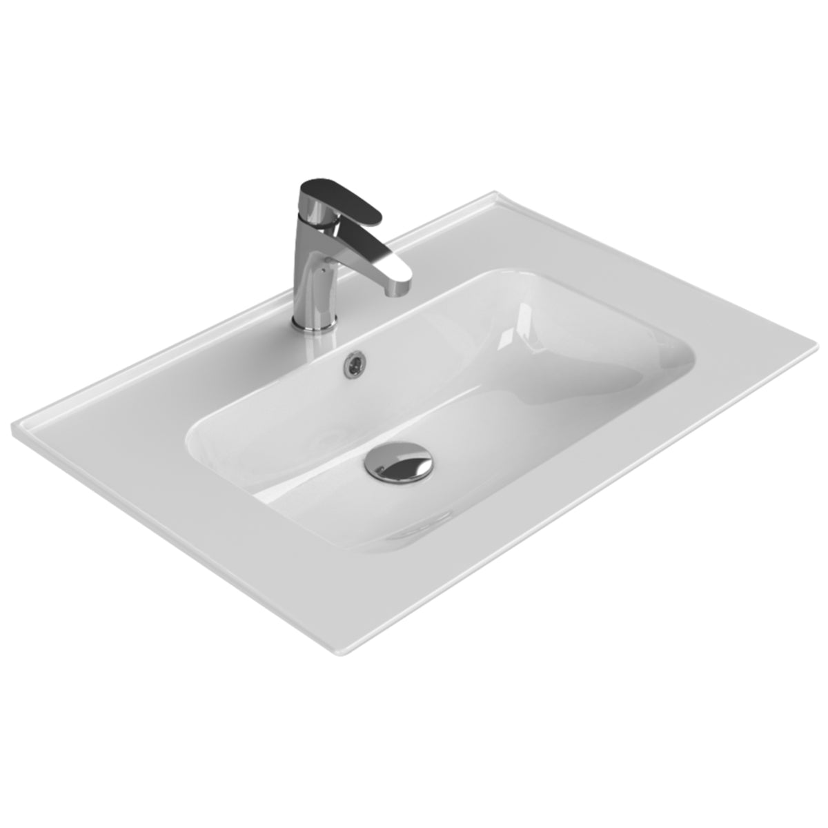 Blue Etajerli Lavabo 70x47 Cm Beyaz