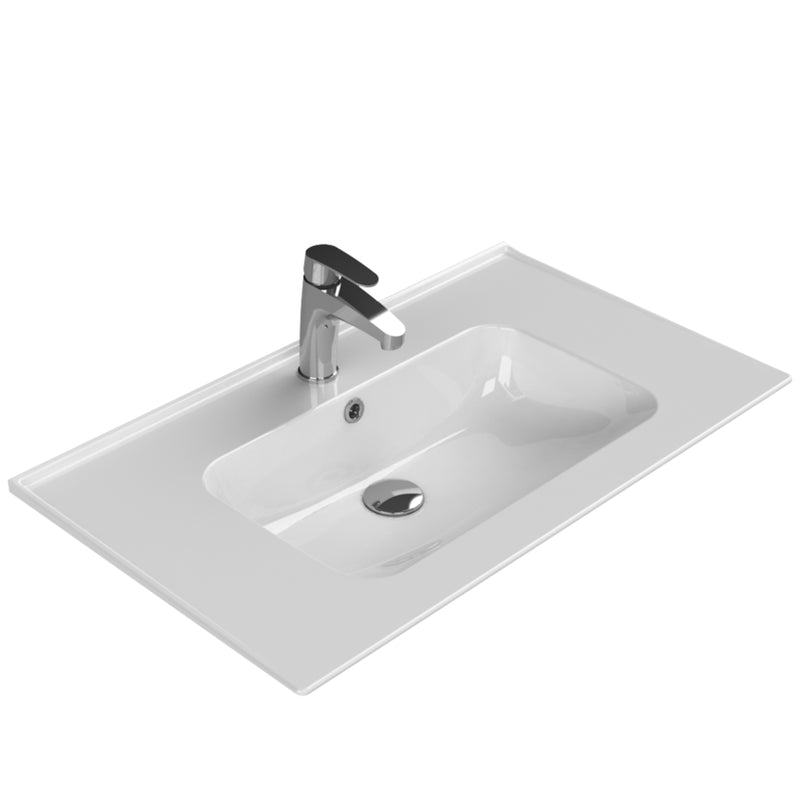 Blue Etajerli Lavabo 80x47 Cm Beyaz