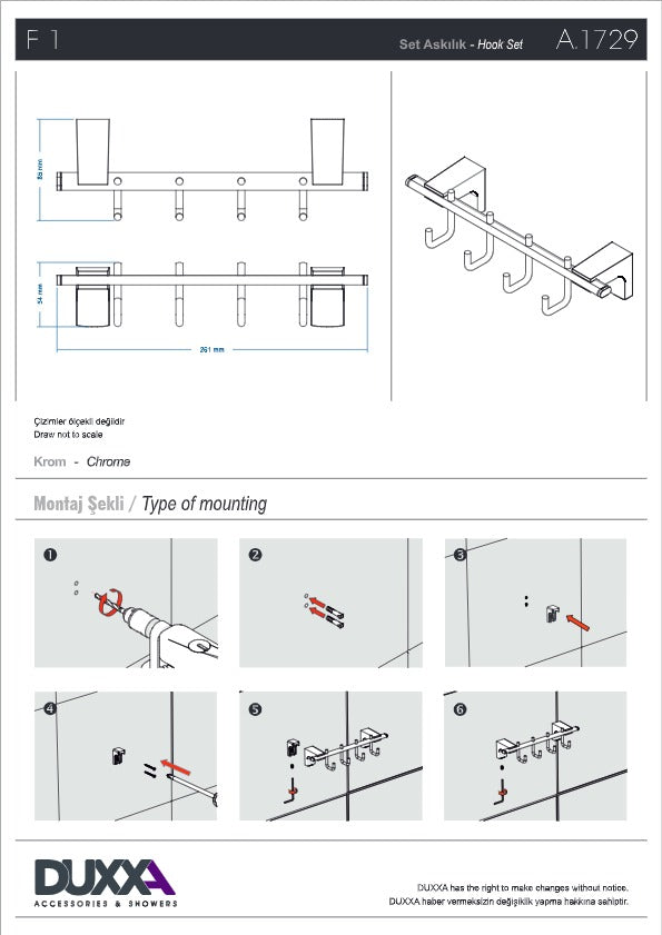 F1 Set Askılık Mat Siyah
