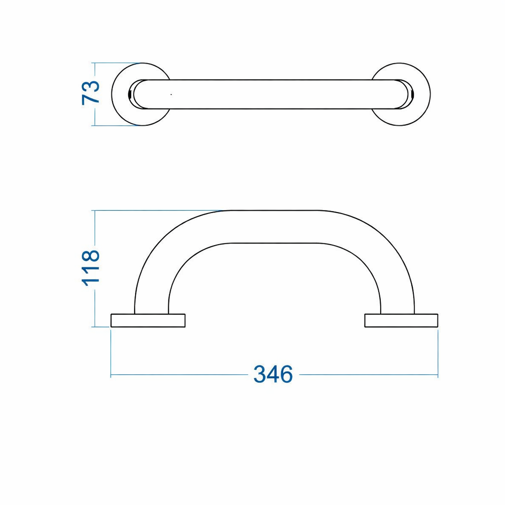 Engelli Tutunma Barı 30 Cm Ø32 304 Paslanmaz Çelik
