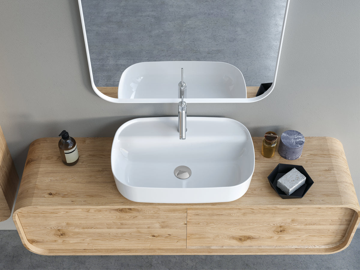 Aqua Tezgah Üstü Lavabo 60x40 Cm Beyaz