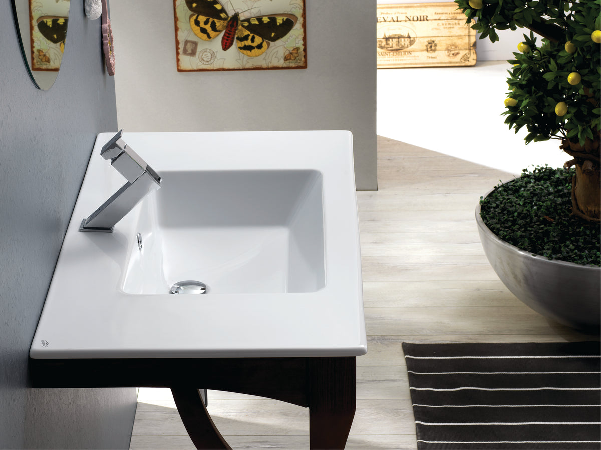 İbiza Etajerli Lavabo 81x51 Cm Beyaz