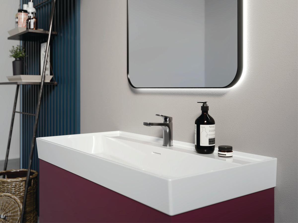 Sharp Etajerli Lavabo 80x48 Cm Beyaz