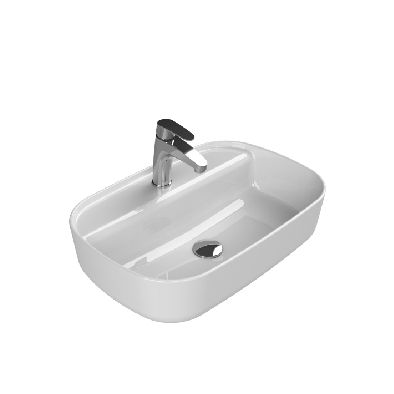 Aqua Tezgah Üstü Lavabo 60x40 Cm Beyaz