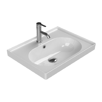Arya Etajerli Lavabo 60x45 Cm Beyaz