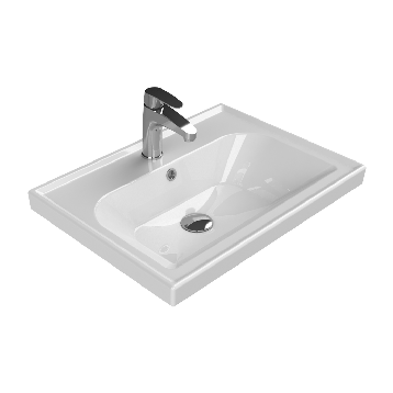 Frame Etajerli Lavabo 60x45 Cm Beyaz