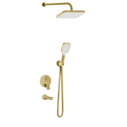 Valero Ankastre Banyo Seti 3 Yollu Brushed Gold (İç Set Dahil)