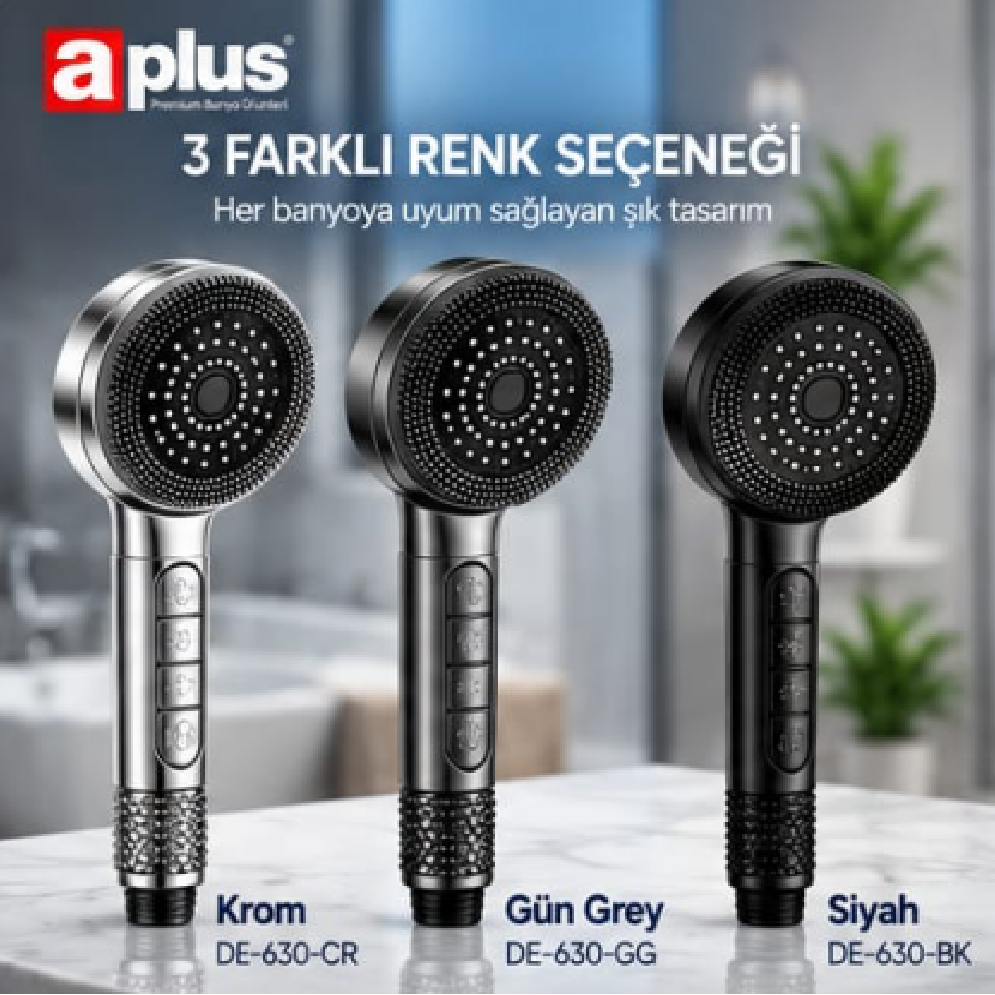 A-PLUS AQUASPA PRO el duşu başlığı, beyaz zemin üzerinde ürün görünümü