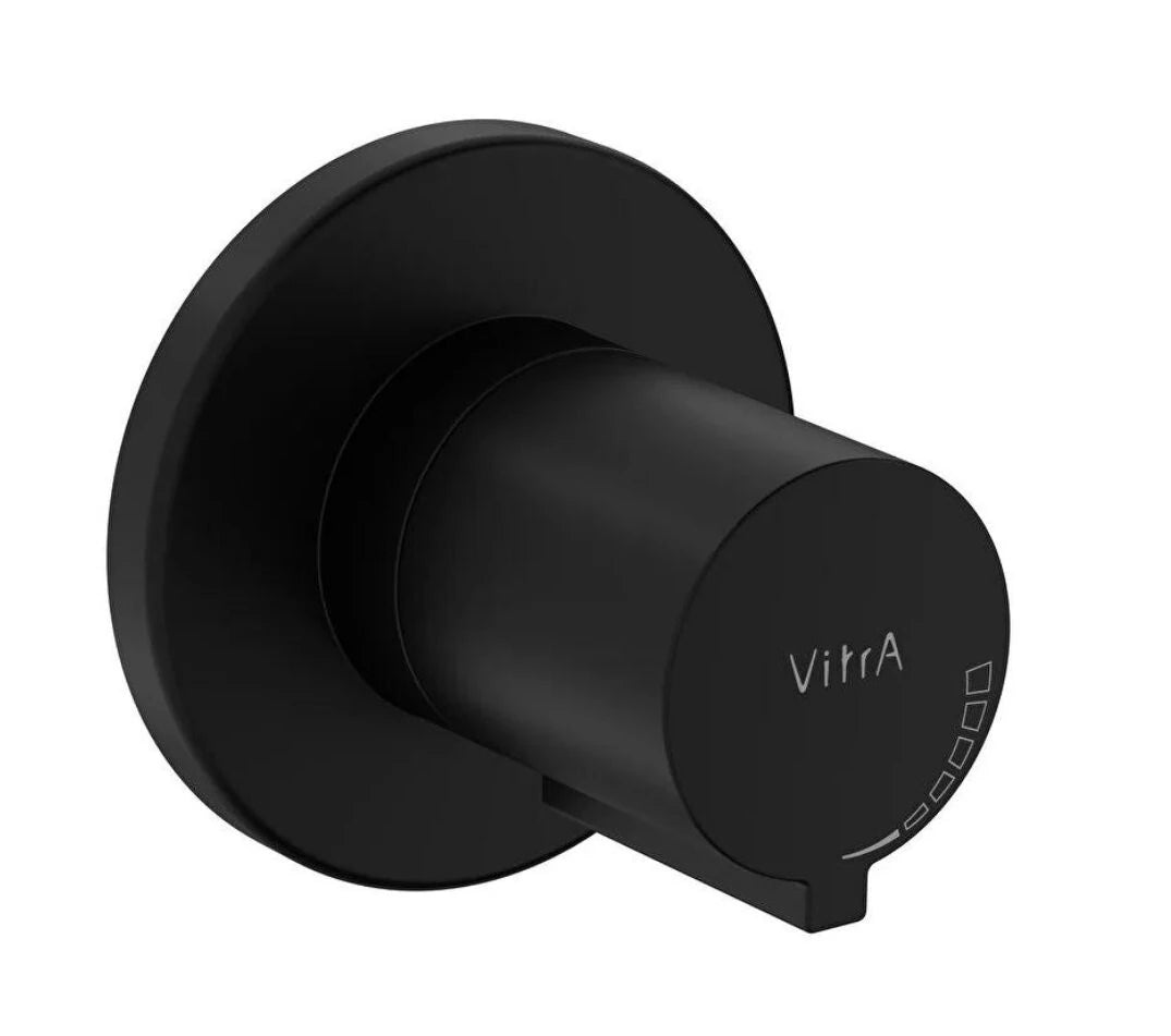 VitrA V-Fix Prime 8 Cm Gömme Rezervuar Seti Mat Siyah Basma Paneli ve Ankastre Stop Valf Dahil (800-1896)